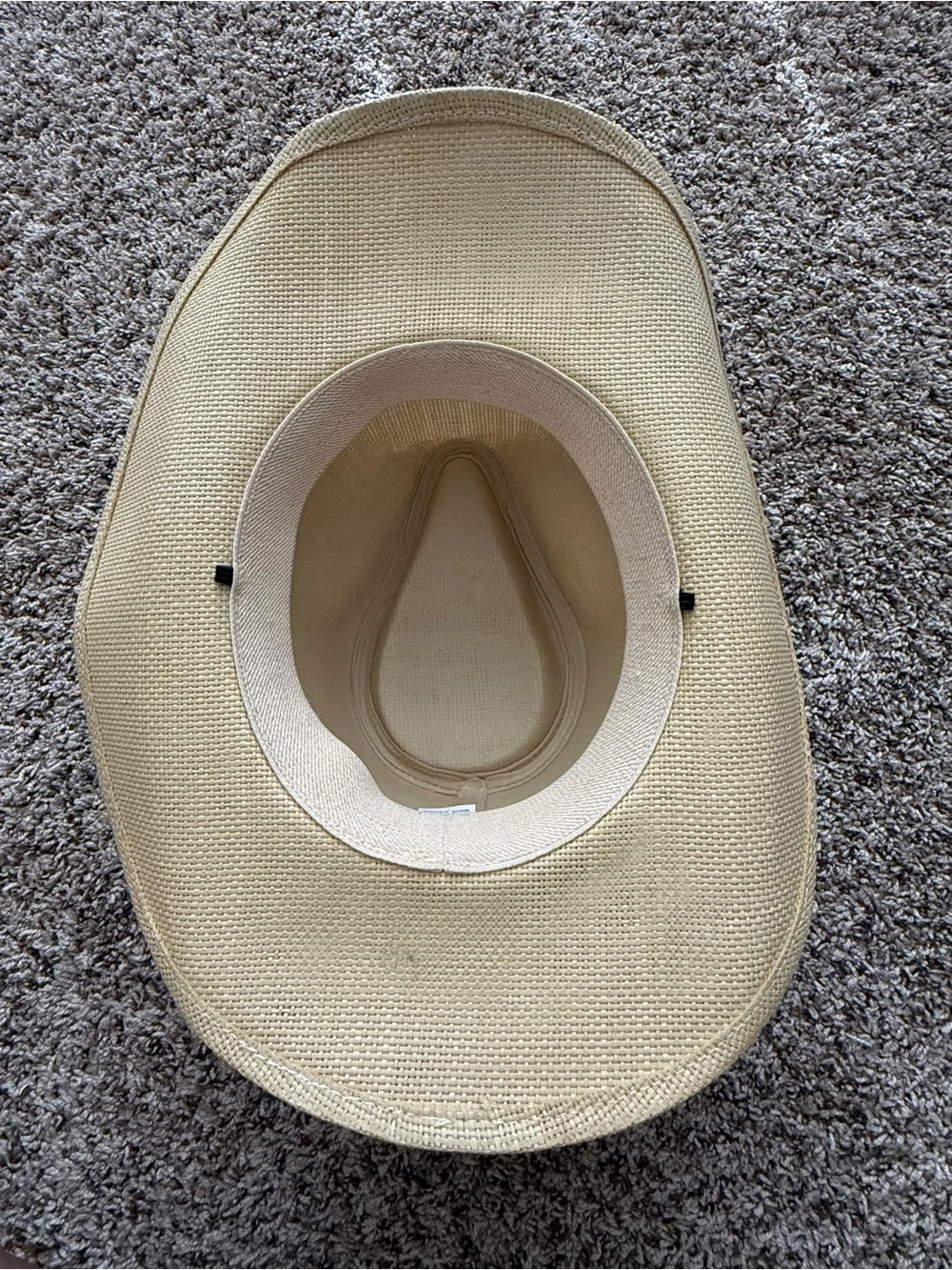 Men's Straw Cowboy Hat with Brown Leather Band